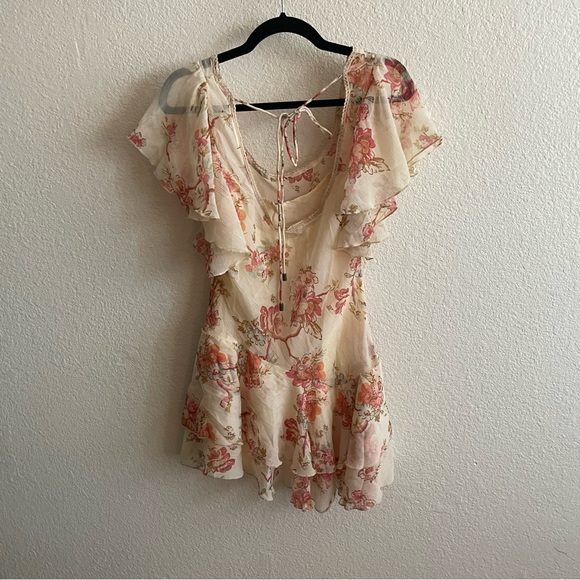 Free People Love To Love Mini Dress Floral Print NWT XS - Picture 5 of 5